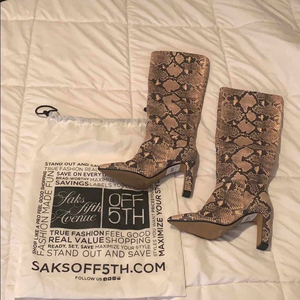 Steven Joanis Knee Boots Python Snakeskin